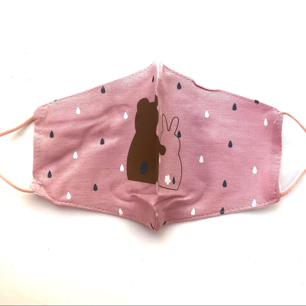 NEW Adjustable Kids Face Mask Bear Animal Washable